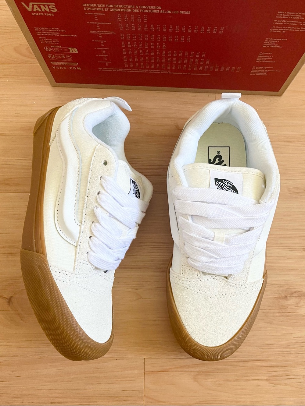 Vans Knu Skool Gum Blanc De Blanc White Women 9.0 US - Picture 5 of 10